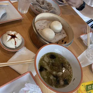 Mini Pork Dumplings in Wonton Soup