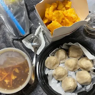 30. Mini Juicy Buns with Pork, 34. Hot and Sour Soup, 26. Fried Wonton, 133. Plum Juice