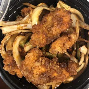 98. Flounder Filet in Mala Spicy Sauce