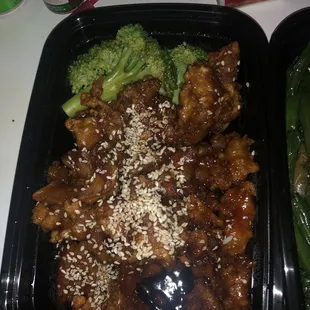 79. Sesame Chicken The chicken was fried extra crispy, lots of little crunchy bits (which I love!). Definitely getting this again.