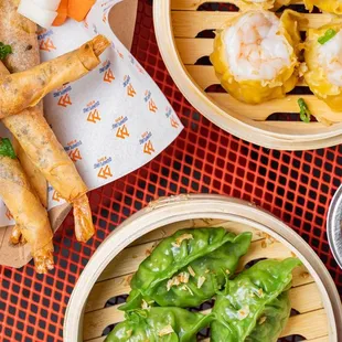 Shrimp Sticks,Shrimp Dumpling,Chili Oil,Chive Dumpling