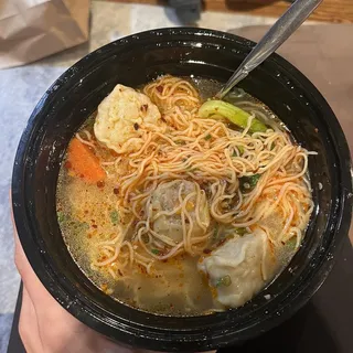 Chicken dumpling and Noodles