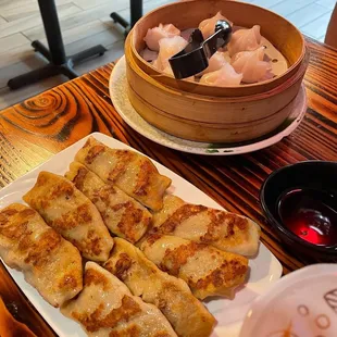 Taiwan-Style Pan Fried Dumpling  Steamed Shrimp Dumpling