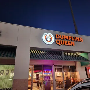 the front of the restaurant