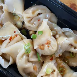 Wontons in chili oil