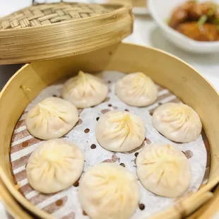 'Large' portion of Numb &amp; Spicy Pork XLBs = 8 dumplings.