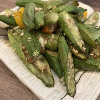 Okra with Garlic Sauce /
