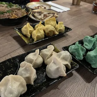 Bok Choy Mushroom Dumpling(6) Pork Chives Shrimp Dumpling(6)  Chicken Corn Dumpling(6) Green Onion Pancake Braised Beef Lamen Soup