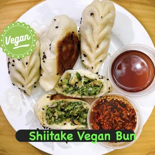 Vegan【Shiitake Vegan Bun】Order Pickup at DumplingTheNoodle.com
