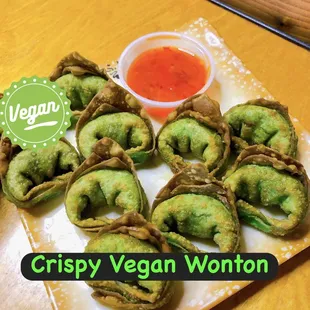 Vegan【Crispy Vegan Wonton】Order Pickup at DumplingTheNoodle.com