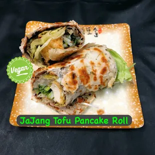 Vegan【JaJang Tofu Pancake Roll】Order Pickup at DumplingTheNoodle.com