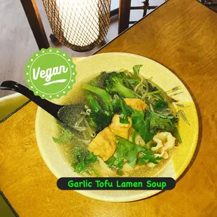 Vegan【Garlic Tofu Lamen Soup】Order Pickup at DumplingTheNoodle.com