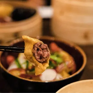 Inside the Lamb Dumpling (super meaty!)
