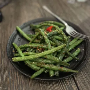 Garlic green beans