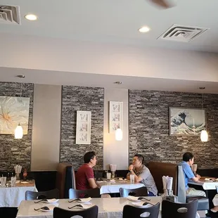 people eating in a restaurant