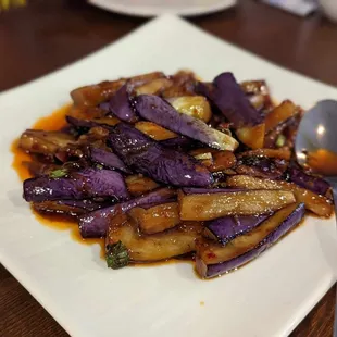 Eggplant in garlic sauce