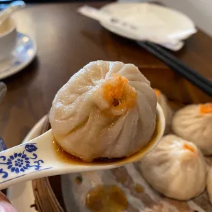 The soup dumplings paired well with the vinegar sauce with finely sliced fresh ginger