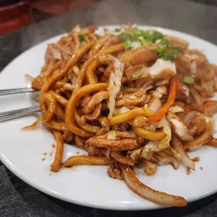 Shanghai Fried Noodle. So steamy hot.