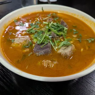 3. Hot and Spicy Sour Mustard Beef Noodle Soup