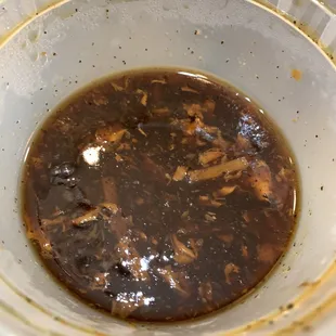 Hot and sour soup with unwanted extra black pepper
