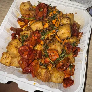 spicy and savory tofu