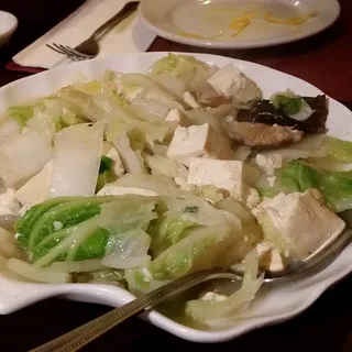 Tofu with Nappa cabbage Stir Fry