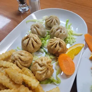 Momos!!!! Fried and steamed.