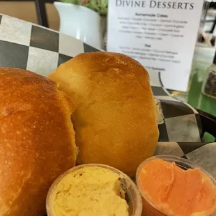 Rolls with strawberry butter