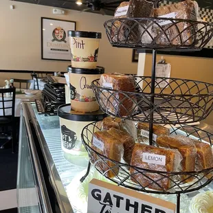 a display of pastries