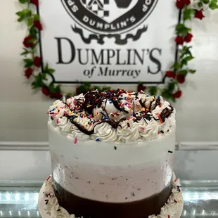 a cake with sprinkles