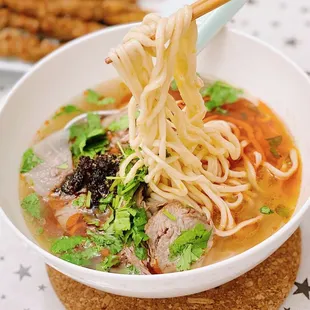N1. Signature Lanzhou Beef Noodles (thick noodle)