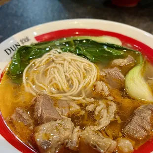 Braised Beef Noodles (Regular) $9.50 - Beef too fatty for me. Noodles so good