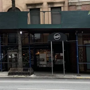 Storefront hidden with scaffolding at the moment