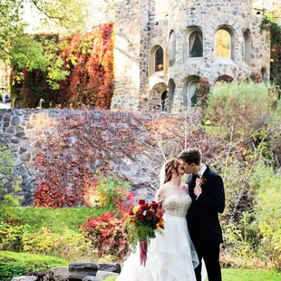 Bride &amp; Groom at Dunafon Castle by Tina Joiner Photography