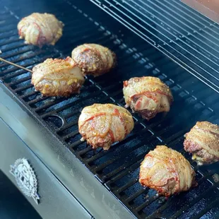 Bacon wrapped burgers