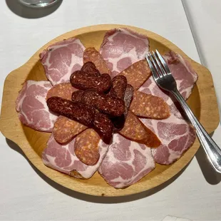 a platter of meats