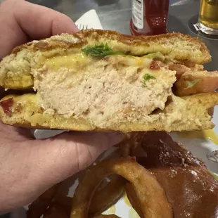 Chicken sandwich with bacon