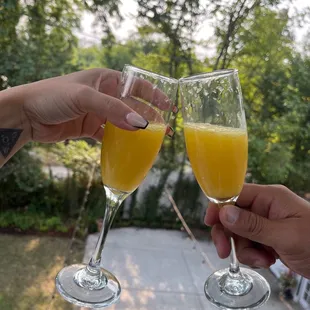 Breakfast on our private balcony