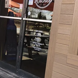 the door to the restaurant