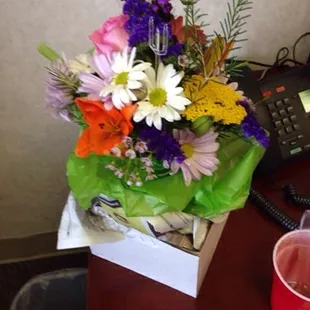 $30 bouquet with $16 local delivery.