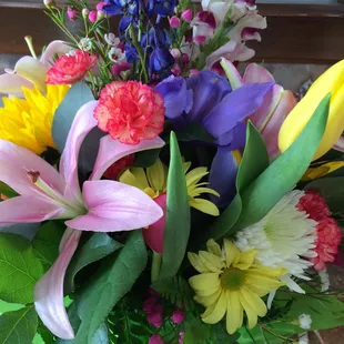An order for &quot;bright and happy&quot; flowers