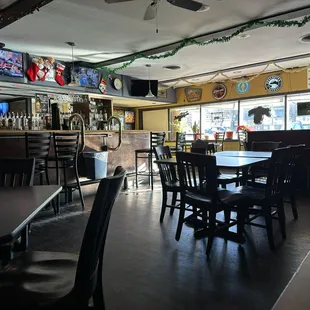 the inside of a restaurant
