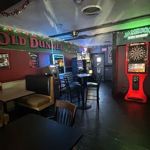 the interior of a pub