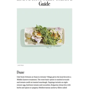 The New York Times - LA&apos;s Best Avocado Toasts: a Guide