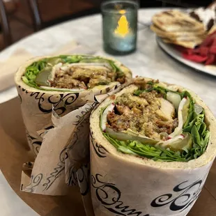 Fried Chicken &quot;Shawarma&quot; Sandwich.