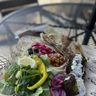 a plate of food on a table