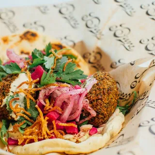 Organic Green Herb Falafel Sandwich