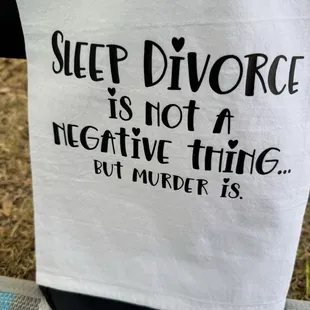 Kitchen towel with slogan!