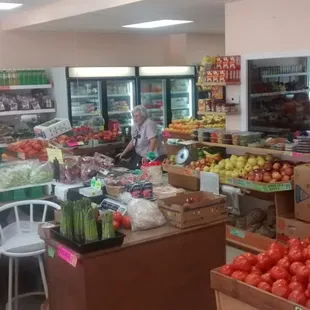 the produce section of the store