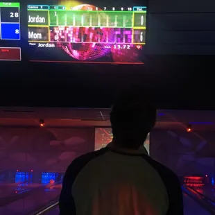 Night bowling experience